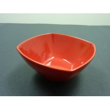 Yanco CA-405RD Carnival Red 5 1/4" x 2 5/8" Square Salad Bowl 12 oz.