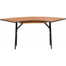 Flash Furniture YT-WSFT48-24-SP-GG 5.5 ft. x 2 ft. Serpentine Wood Folding Banquet Table