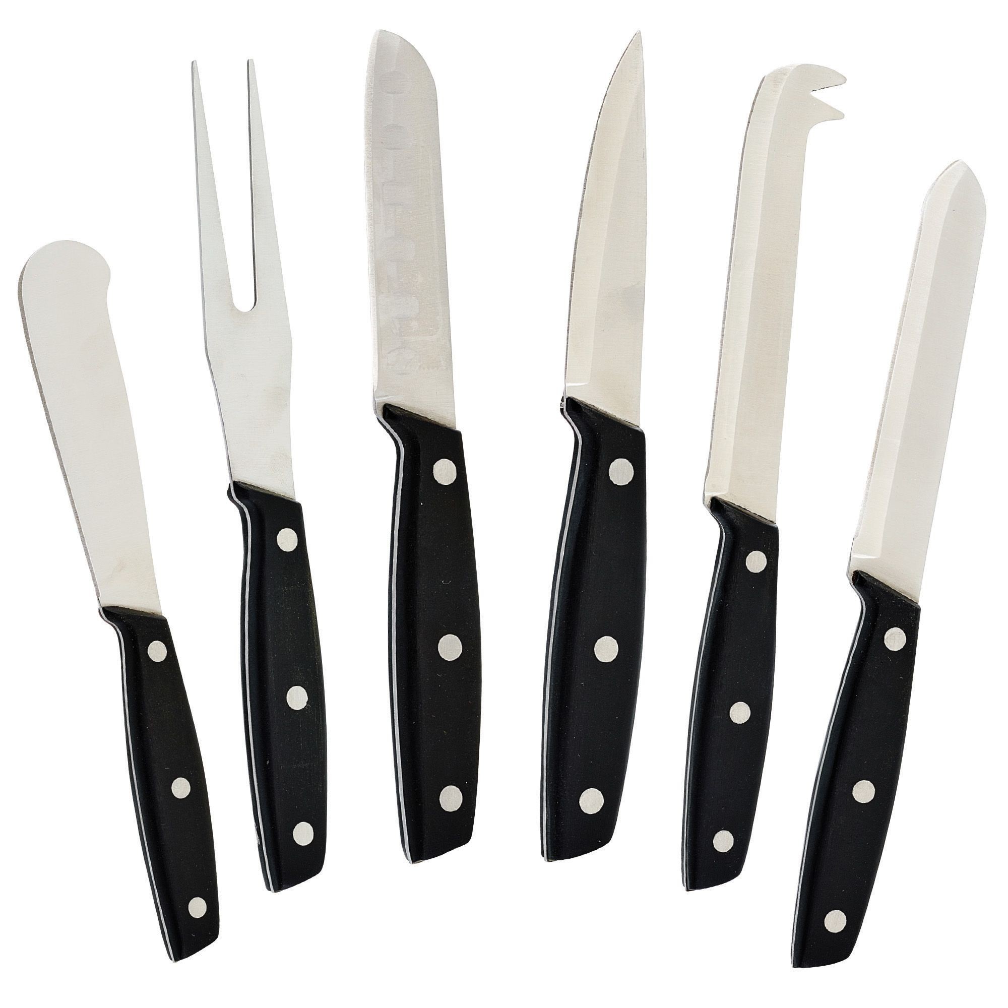 Winco KCS-6 6-Piece Cheese Knife Set with Bakelite Handle