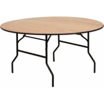 Flash Furniture YT-WRFT60-TBL-GG 60&quot; Round Wood Folding Banquet Table with Clear Coated Finished Top