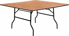 Flash Furniture YT-WFFT60-SQ-GG 60" Square Wood Folding Banquet Table