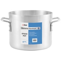 Winco ALST-8 Elemental Aluminum 8 Qt.  Stock Pot, 4mm 