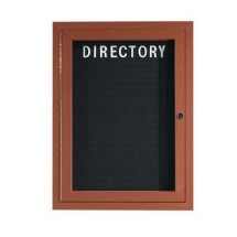 Aarco Products OADCO2418L 1-Door Outdoor Enclosed Aluminum Directory Letter Board with  Oak Finish, 18&quot;W x 24&quot;H