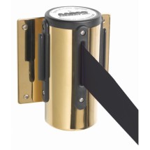 Aarco Products WM-7B Form-A-Line System Wall Mounted Retractable Belt, Brass