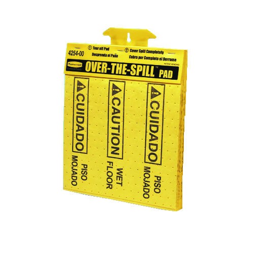 Over-The-Spill Pad Tablet with Medium Spill Pads, Yellow, 22/Pack
