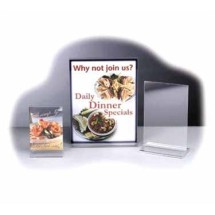 Tablecraft Curved Acrylic Menu Holder - 8.5 X 11 Inch Display Stand