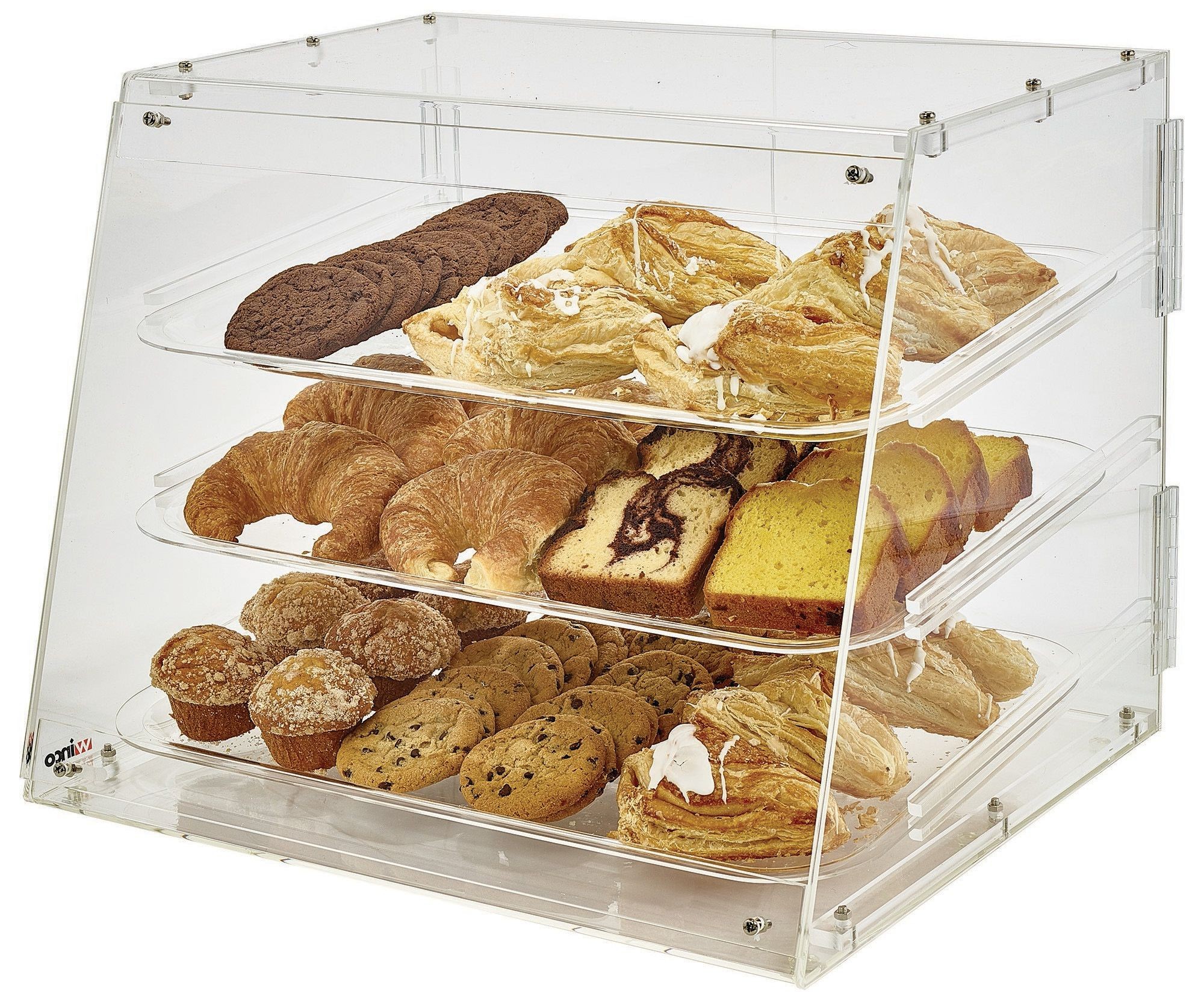 Winco ADC-3 Acrylic Countertop Pastry Cabinet with 3 Trays