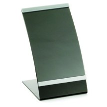 TableCraft AS57 Acrylic Curved Menu Holder, 5-1/2&quot; x 8-1/2&quot;
