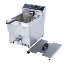 Adcraft DF-12L Single Tank Countertop Electric Deep Fryer with Faucet