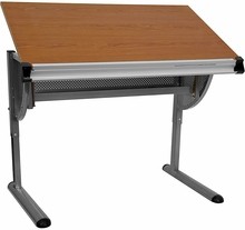 Flash Furniture NAN-JN-2433-GG Adjustable Drawing and Drafting Table with Pewter Frame