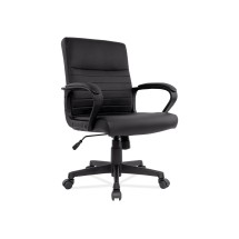 Alera Veon Series Low-Back Brown Leather Task Chair