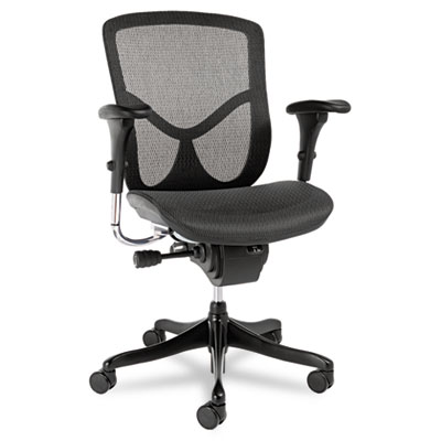 Alera EQ Series Ergonomic Mid-Back Multifunction Black Mesh Office Chair