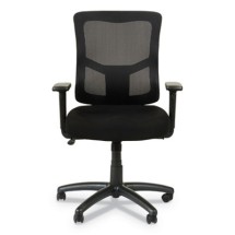 Alera Elusion II Series Mid-Back Black Mesh Swivel/Tilt Chair with Adjustable Arms
