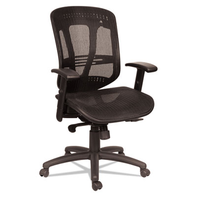 Alera Eon Series Mid-Back Black Mesh Suspension Multifunction Office Chair