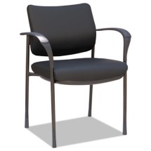 Alera IV Series Fabric Back Black Guest Chairs, 2/Carton