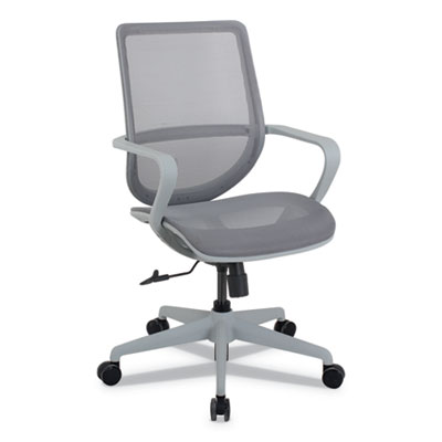 Alera Macklin Series Mid-Back Silver All-Mesh Office Chair