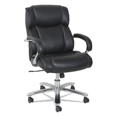 Alera Maxxis Series Black Leather Big and Tall Office Chair, Supports up to 450 Lb.