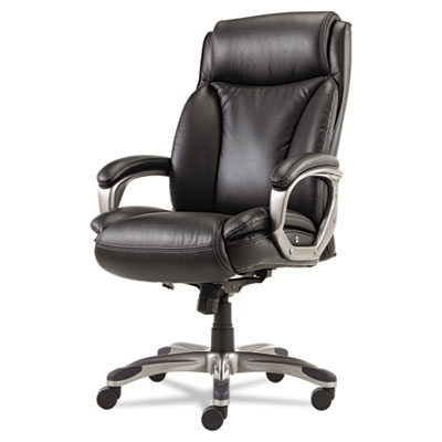 Alera Veon Series Executive Black High-Back Leather Chair