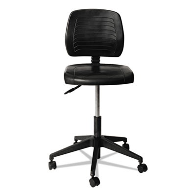 Alera WL Series Black Workbench Stool with Back 25