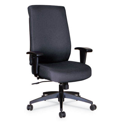 Alera Wrigley High Performance High-Back Black Fabric Synchro-Tilt Task Chair