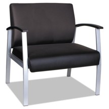 Alera metaLounge Series Black Bariatric Guest Chair