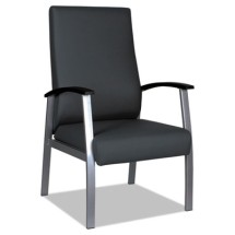 Alera metaLounge Series Black High-Back Guest Chair