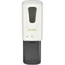 Alpine 430-F-T Automatic Hands-Free Foam Hand Sanitizer/Soap Dispenser with Drip Tray, 1200 ml, White