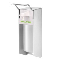 Alpine 4322 Wall-Mounted Elbow Press Liquid/Gel Hand Sanitizer/Soap Dispenser, 1000 ml, 2/Pack