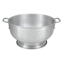 Winco ALO-16BH Aluminum Colander with Base and Handles 16 Qt.