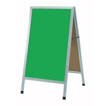 Aarco Products AA-1G Aluminum A-Frame Green Composition Sidewalk Chalkboard 24&quot;W x 42&quot;H