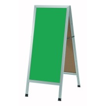 Aarco Products AA-3G Aluminum A-Frame Green Composition Sidewalk Chalkboard, 18&quot;W x 42&quot;H 
