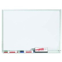 Aarco Products WDS1824 Aluminum Frame Magnetic Porcelain Markerboard, 24&quot;W x 18&quot;H