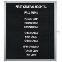 Aarco Products EDC3630 Enclosed Aluminum Frame Message Center Letter Board, 30&quot;W x 36&quot;H