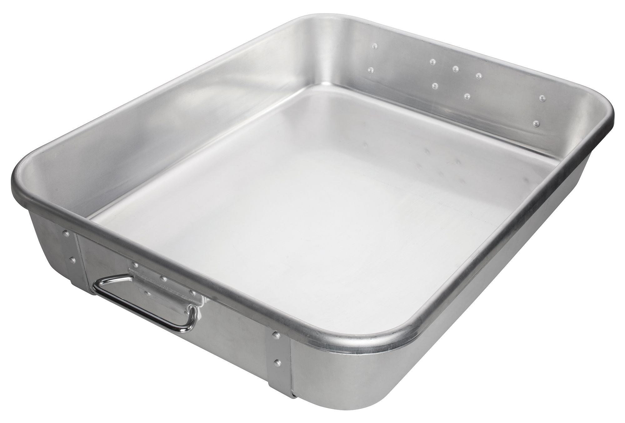 Winco ALRP-1824 Aluminum Double Roasting Pan with Straps 18" x 24" x 4-1/2"