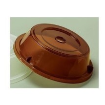 G.E.T. Enterprises CO-100-A Amber Polypropylene Plate Cover for 7.9&quot; to 8.8&quot; Round Plate