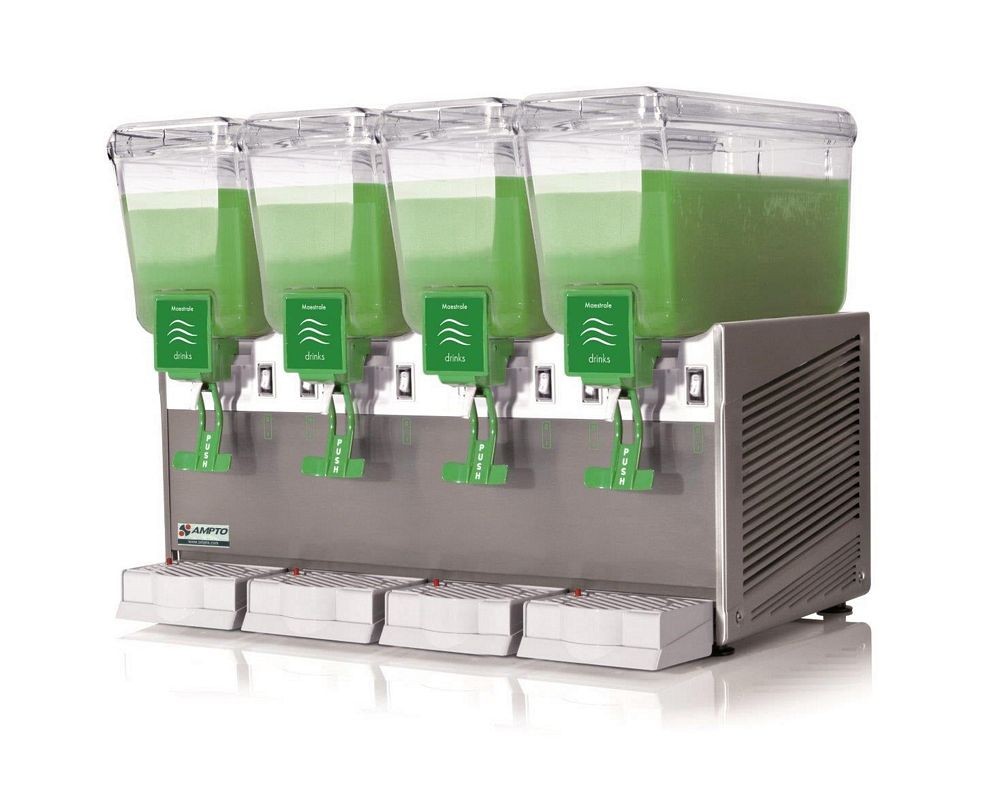 Ampto C1456 Cold Beverage Dispenser, 3 Gallons, 4 Bowls
