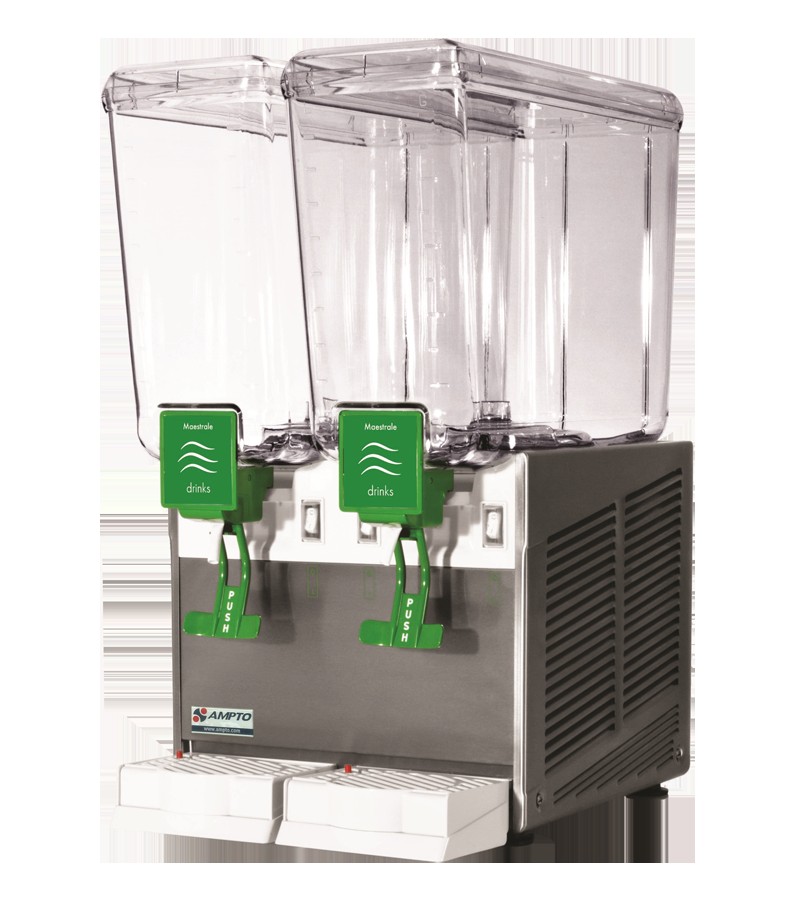 Ampto D1256 Cold Beverage Dispenser, 5 Gallons, 2 Bowls