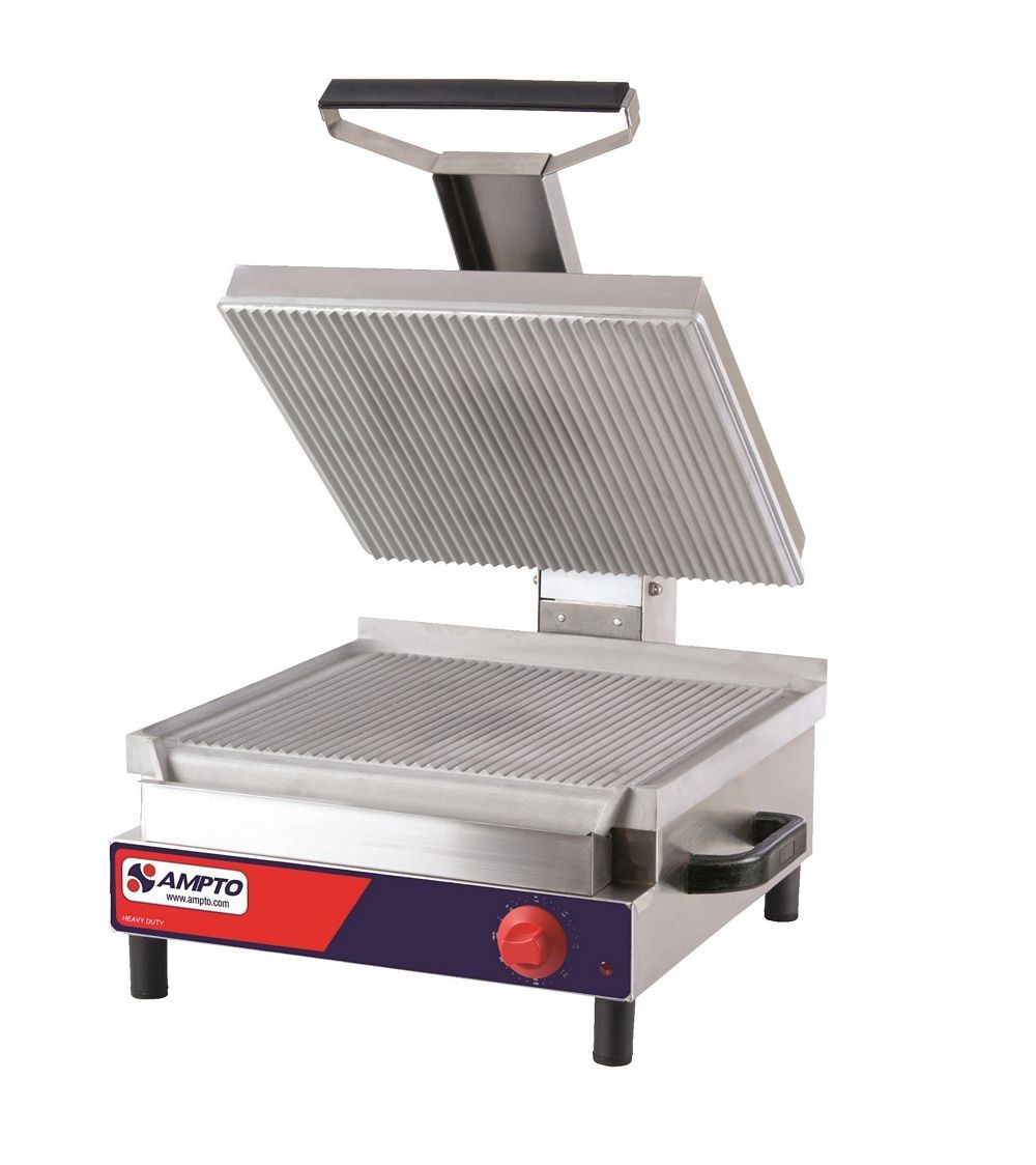 Ampto SSGE Large Electric Sandwich Grill, Ribbed