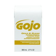 Gojo Gold & Klean Antimicrobial Lotion Hand Soap, 800 ml Refills, 12/Carton