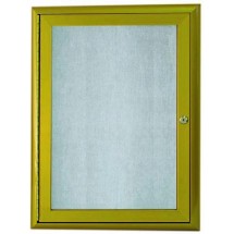 Aarco Products OWFC2418LB Antique Brass Indoor/Outdoor Waterfall Series 1 Door Enclosed Bulletin Board, 18&quot;W x 24&quot;H