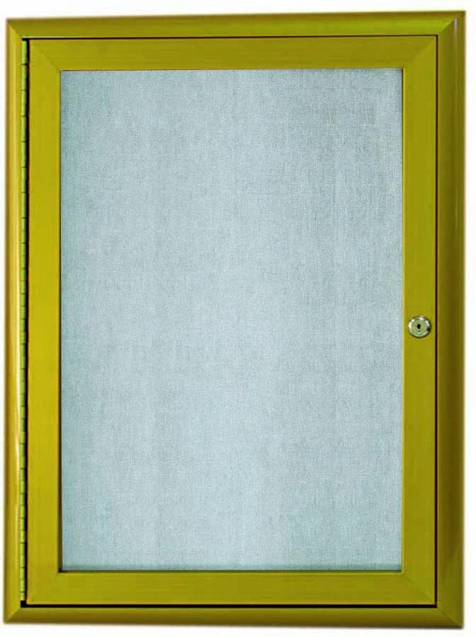 Aarco Products OWFC3624LB Antique Brass Indoor/Outdoor Waterfall Series Enclosed Bulletin Board, 24"W x 36"H