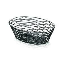 TableCraft BK17410 Artisan Metal Black Oval Basket 10&quot; x 7&quot; x 2-1/2&quot;