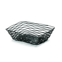 TableCraft BK17209 Artisan Metal Black Rectangular Bread Basket 9&quot; x 6&quot; x 2-1/2&quot;
