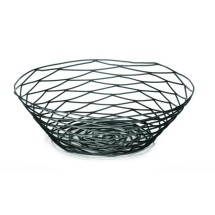 TableCraft BK17510 Artisan Metal Black Round Basket 10&quot; Dia. x 3&quot;
