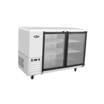 Atosa MBB59GGR Stainless Steel Back Bar Cooler with Glass Door 59"