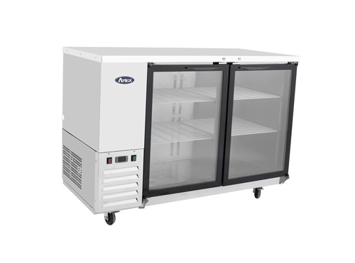 Atosa MBB59GGR Stainless Steel Back Bar Cooler with Glass Door 59"
