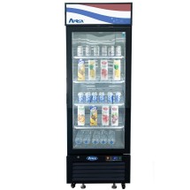 Atosa MCF8725GR Black Glass Door Merchandiser Refrigerator 76&quot;