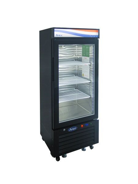 Atosa MCF8726GR Black Glass Door Merchandiser Refrigerator 63"