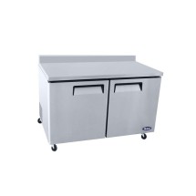 Atosa MGF8410GR 2-Section Undercounter Refrigerator with Backsplash 60&quot;