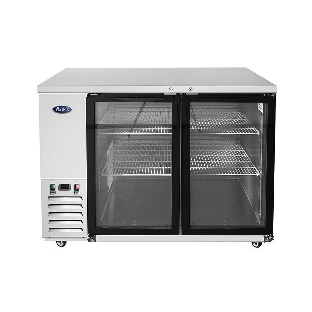 Atosa SBB48GGRAUS1 Stainless Steel Two Glass Door Back Bar Cooler 48"